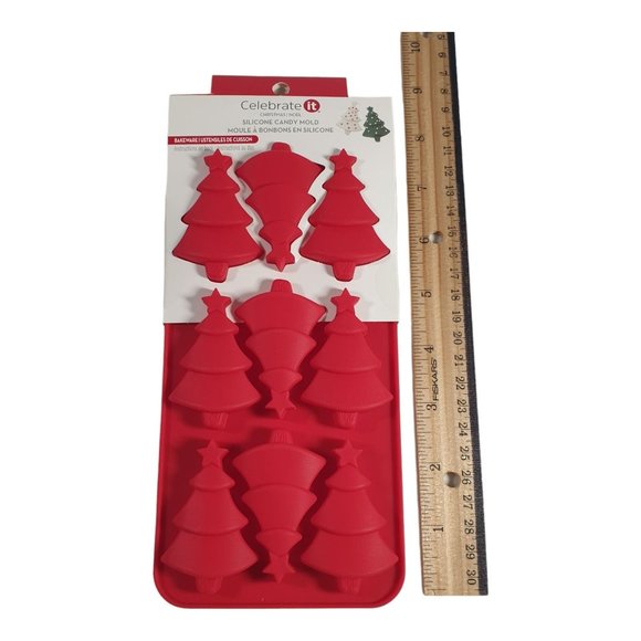 Christmas Tree Silicone Candy Mold Chocolate Melts Polymer Clay Heat Resistant - Picture 6 of 6